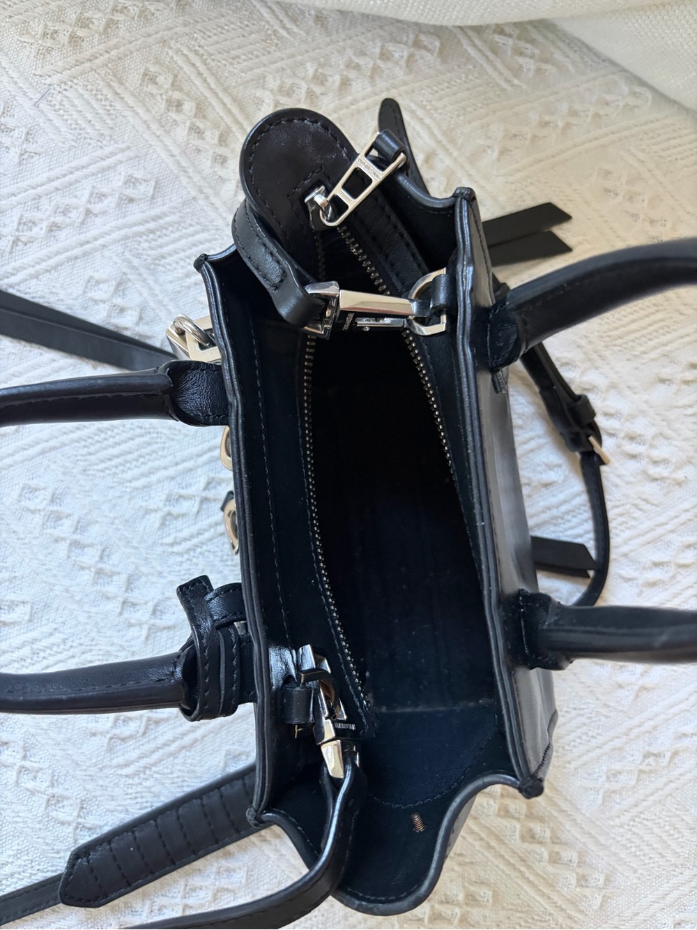 Zadig & Voltaire Black Mini Leather Satchel with Silver Hardware - Picture 4 of 9
